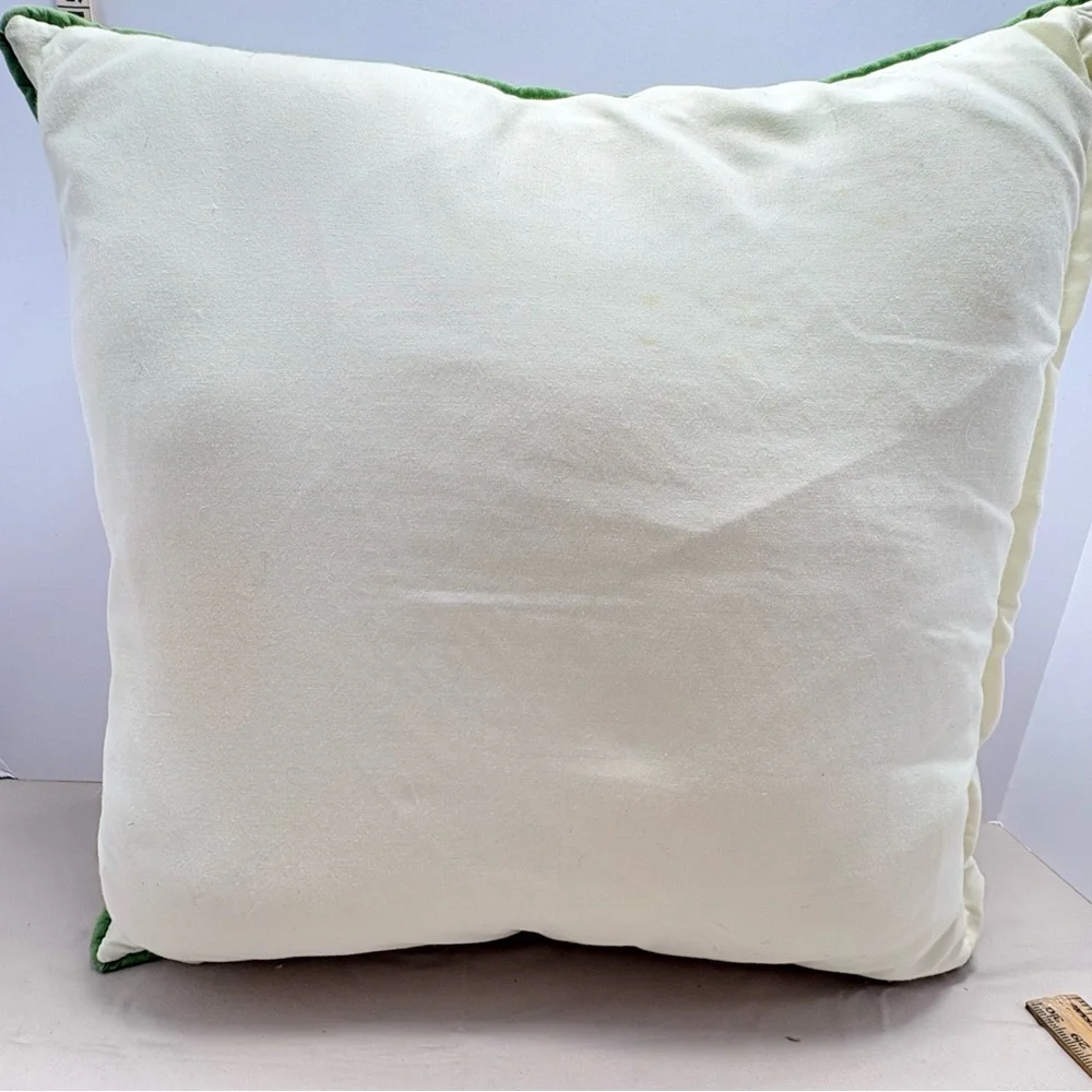 Handmade Quilted Pillow Pink /Green I think protea Design.